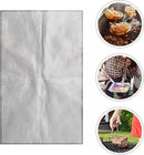 Barbecue vloermat van 100x 150cm Ideale mat voor onder de barbecue - Beschermt je terrastegels of gazon tegen hete kolen en vetvlekken - Grijs