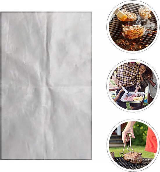 Barbecue vloermat van 100x 150cm Ideale mat voor onder de barbecue - Beschermt je terrastegels of gazon tegen hete kolen en vetvlekken - Grijs