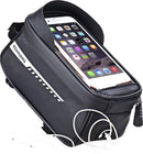 Waterdichte Fietsstuurtas Met Aanraakscherm En Zonneklep, Fietstelefoontas Met Grote Capaciteit (voor Iphone Samsung En Andere Smartphones Onder 6,5 Inch)-  zwart 21 * 9 * 10,5 cm
