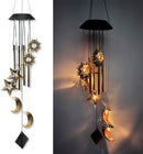 Zonne-maanwindgong met ronde buis Zon, maan en sterwindgong