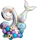 TDR-Digitale Zeemeermin Ballon Set 9 jaar -themafeest-Kinderfeestje-Decoratie set