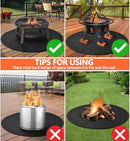 Tuin vloermat 36 inch - Bescherming onder barbecue - Zwart