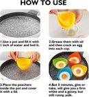 BPA-vrije Ei Pocheerder - 5-delige Siliconen Set