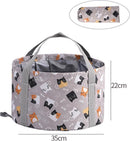 TDR - Opvouwbaar waterdichte bad - geschikt voor voetenbad / kleren wassen / etc - 21L - Gray