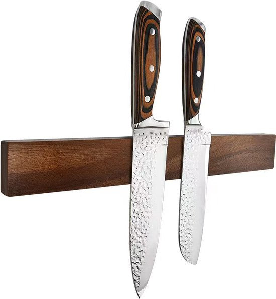 Luxe magnetische messenstrip acaciahout 40.7 cm