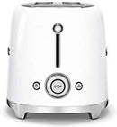 SMEG TSF02WHEU Broodrooster - 4 Sneden - 2 Lange Sleuven - 1500W - 6 Bruiningsstanden - Ontdooifunctie, Opwarmfunctie & Bagelfunctie - '50s Style - Wit