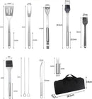 25-delige Roestvrijstalen Barbecue Gereedschapset met Tas