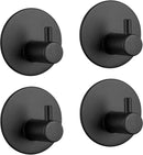 4 stuks Elegante Zelfklevende Handdoekhaakjes-Modern & Duurzaam Design-zwart