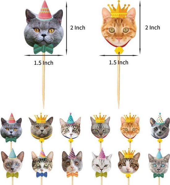 44-delig katten verjaardagset - Feestversiering
