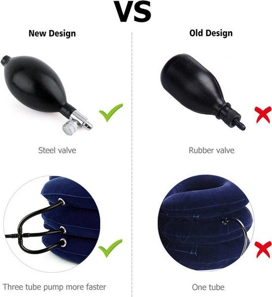 TDR - Anti nekpijn kussen | Nekkussen | Reiskussen | Verlicht nek en schouderpijn | Neksteun | Nek stretcher | Zacht fleece | Cervicaal nektractie kussen | Nek brace | Luxe | Ergonomisch