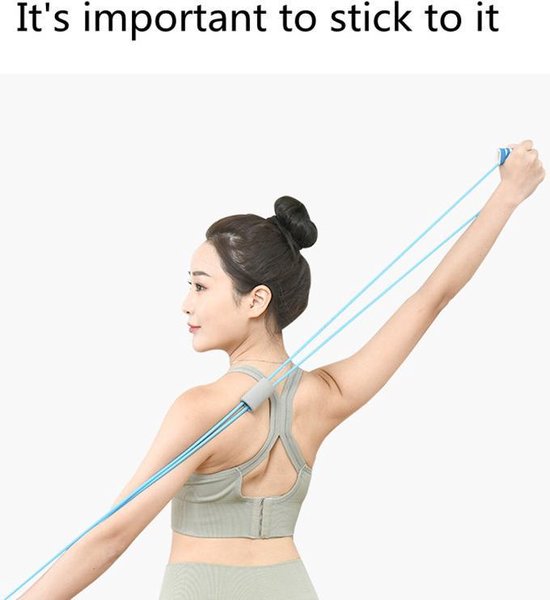 TDR - Trekkoord Yoga -ElastiekFiguur 8 Rally -blauw