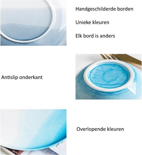 TDR - 4 handgeverfde porseleinen kommen - ⌀ 11,43CM
