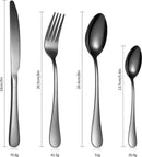 24-delig Luxe Zilverkleurig Bestek Set - RVS - Voor 6 Personen - Familieset - Luxe