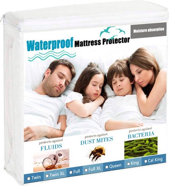 TDR-Waterdichte Matrashoes-Rondom Elastiek-Antimijt 90*200CM