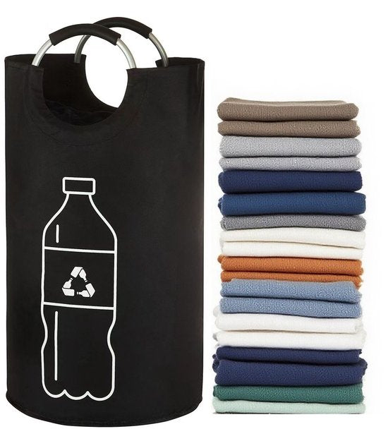 Zwarte Oxford doek ring handvat bedrukte fles 90L met handva