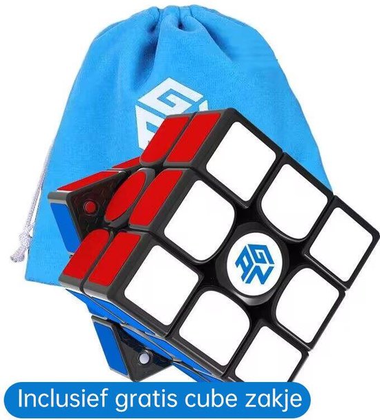 GAN cube 356 XS Kubus voor snelheid 3x3x3M - Sticker - Magnetisch Puzzel inclusief gratis cube zakje en 3 *smeermiddellen