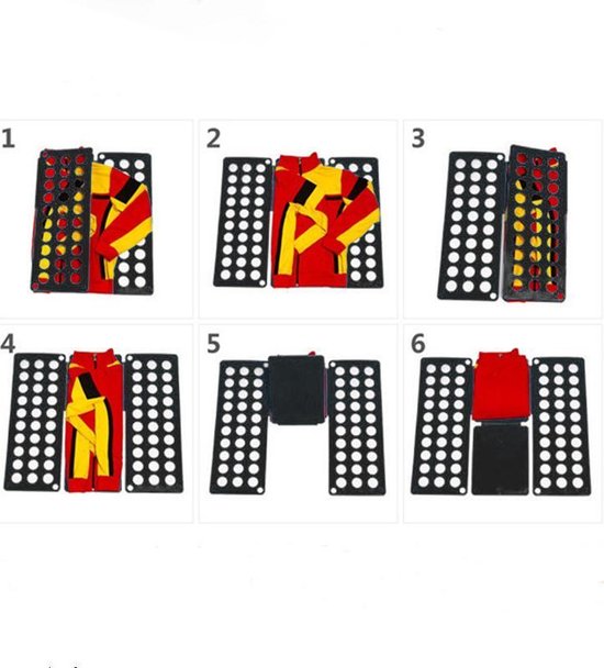 TDR - Vouwplank voor kinderen- Super handig en snel uw kleding gevouwen , 38x40cm - Zwart