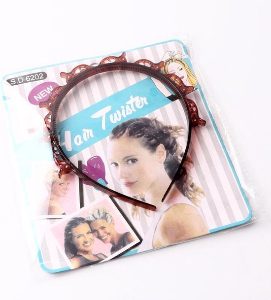 Dubbellaags Twist Vlecht Hoofdband - 1x Zwart, 1x Bruin