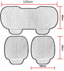 3delige Autostoelhoes - Zacht, Antislip, Hoogwaardig Zwart
