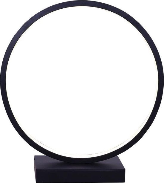 LED Tafellamp Cirkel 30cm - 3 Lichtstanden - Zwart