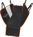 TDR - Hondendeken Auto Achterbank en Kofferbak - Beschermhoes - Hondenkleed - Honden Deken Auto Achterbank - 137x147 cm - Zwart met Oranje