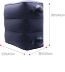 Opblaasbaar voetkussen - 3 hoogtes - Vliegtuigbedje - blauw