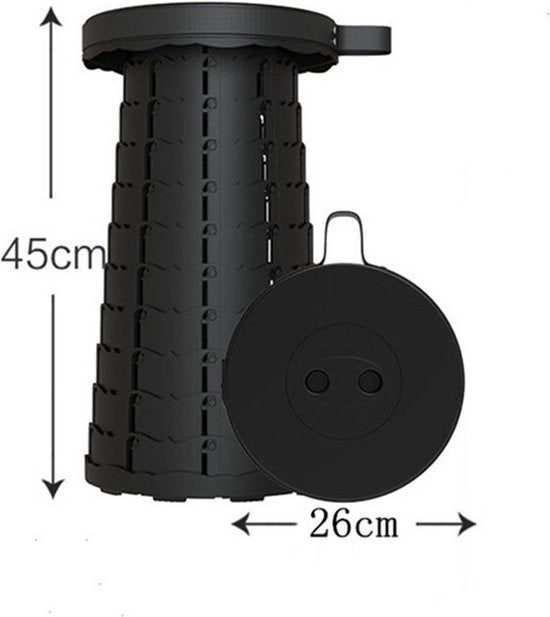 Inklapbare verstelbare telescopische visstoel/kruk 180 kg