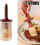 2 stuks oliefles siliconen bakkwast hittebestendig voor BBQ