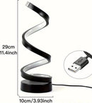 Elegantie verlicht- Dimbare LED Tafellamp met Spiraalvormig Design - Perfect voor Elk Interieur-Duurzaam, Stijlvol, Aanpasbaar- zwart