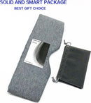 Verstelbaar katoenen oogmasker met opbergtas - donkergrijs