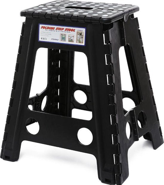Klapkruk opvouwbaar met antislip zwart 29x22x45cm