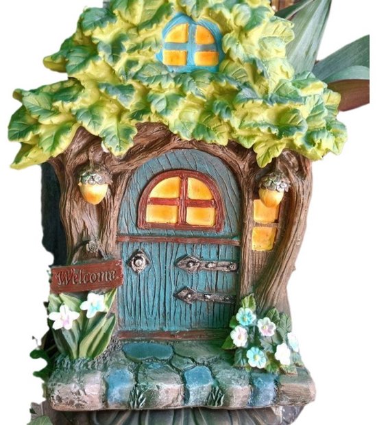 Sprookjesachtig huisnummer ornament van hars 25CM *19CM