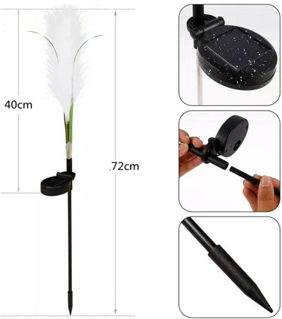 LED Zonne-energie Rieten Lamp - Decoratief Warm Licht