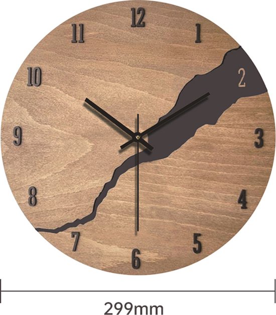 Creatieve, eenvoudige houten wandklok