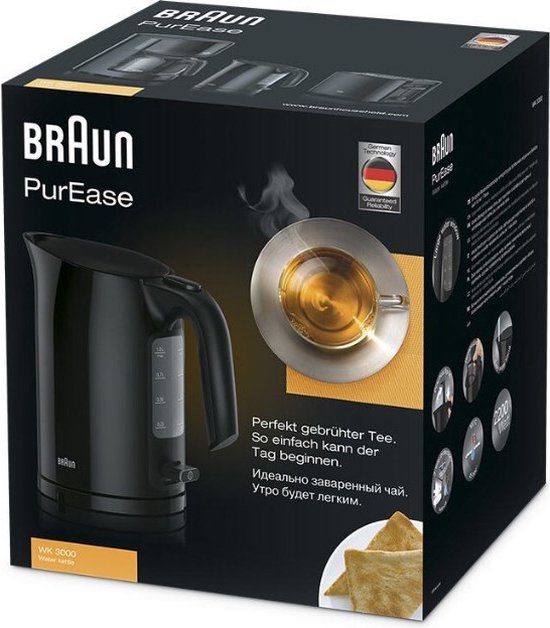 Braun PurEase WK 3000 BK - Waterkoker - Zwart
