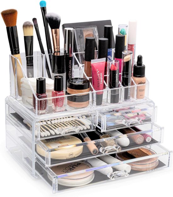 Make-up Organizer - Cosmetica- en Sieradenopslag - 4 Laden - Transparant - Acryl