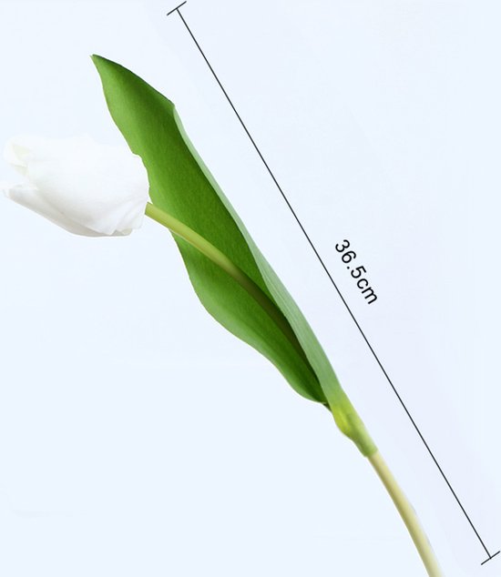 10stuks Prachtige kunst tulp-Realistische Uitstraling - Duurzaam en Onderhoudsvriendelijk- wit