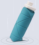 Outdoor draagbare opvouwbare waterfles cyaan 600ML