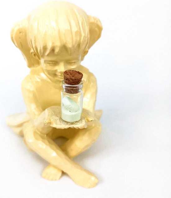 Creatieve hars tuinbeeld-Jongen en meisje standbeeld-decoratief tuinfiguur met glow in the dark poeder