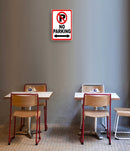 Reflecterend Aluminium No Parking/Verboden Parkeren 20×30 cm