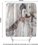 Waterdicht douchegordijn marmer geometrisch extra dik grijs