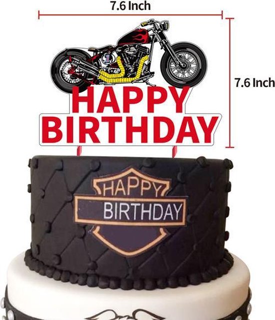 46 delig - verjaardagset - Thema: Motor Harley Davidson - Versiering voor feestjes, verjaardag - feestdecoratie
