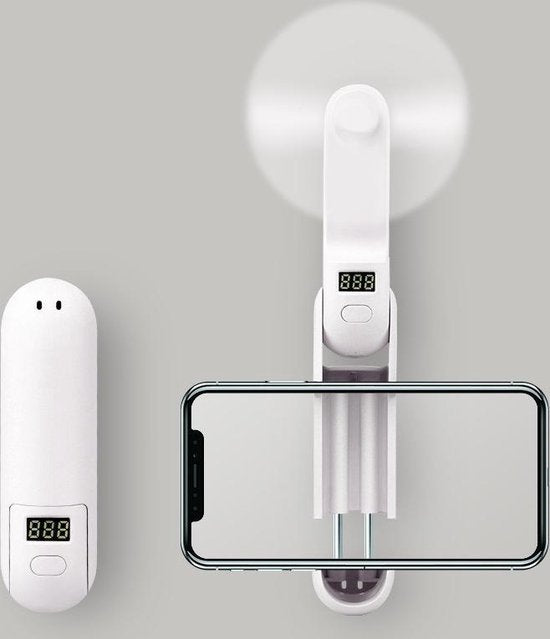TDR - 3 in 1 ( lostaande hand ventilator, in combinatie met mobiel, en als Powerbank -  1200 mAh
