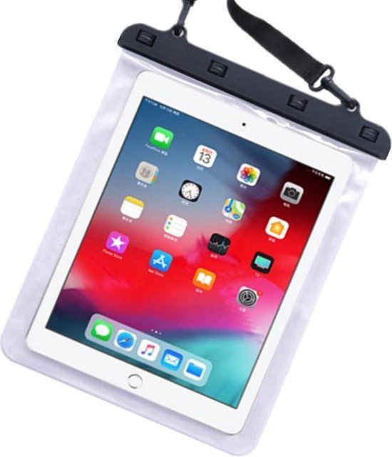 Multifunctionele waterdichte ipad en Telefoon tas met één schouderriem-Waterdicht tot 30 meter-wit 25*23CM