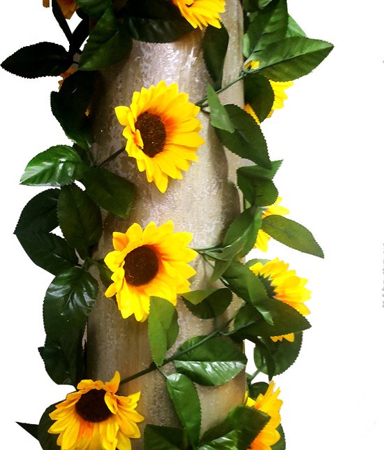 3x Zonnebloem Slinger Decoratie 2,25m voor Feesten