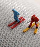 Luxe Absorberende badmat/deurmat 40x60 cm grijs - antislip