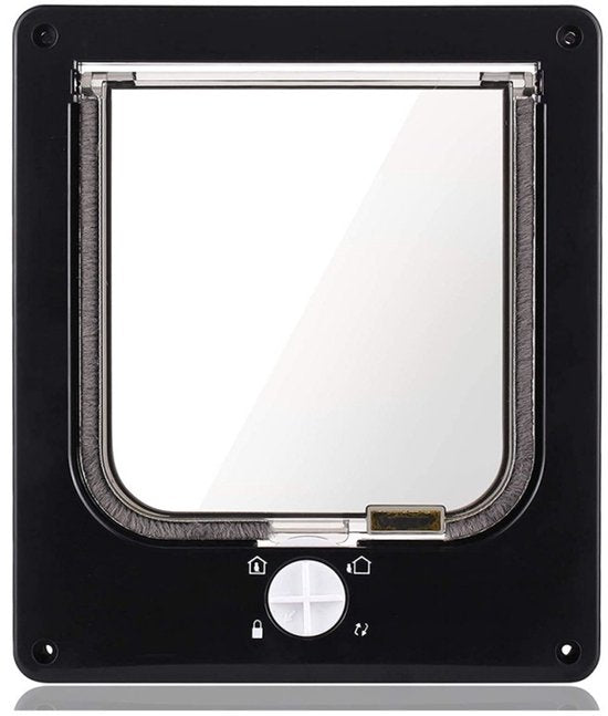 Premium Kattenluik Zwart 4-standen Weerbestendig