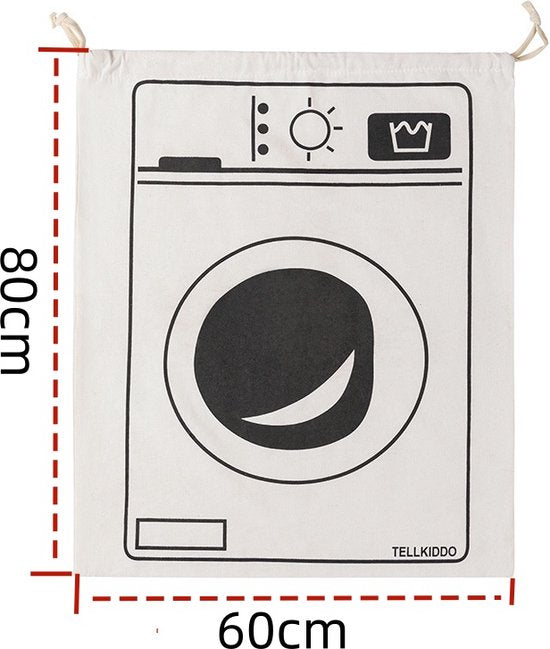 Set van 3 grote Linnen Opbergzakken 80x60 cm 226 L