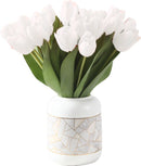 Merkloos 10 Kunst Tulpen - Realistisch, Duurzaam & Wit
