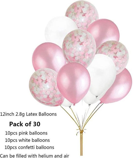 56-delige roze verjaardagset - feestdecoratie